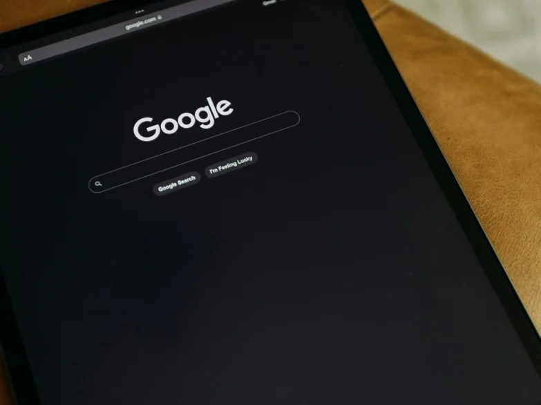 Google search on a black mobile screen.