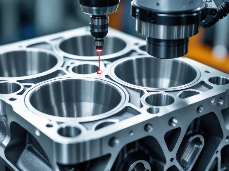 A machine operates on a metal cylinder, shaping or processing it in a workshop setting.