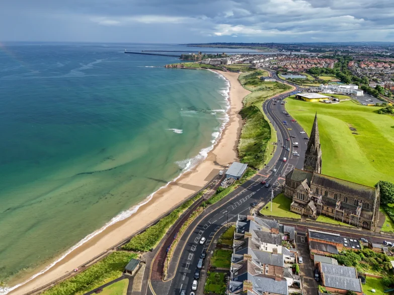 Aeriel view of Tynemouth.